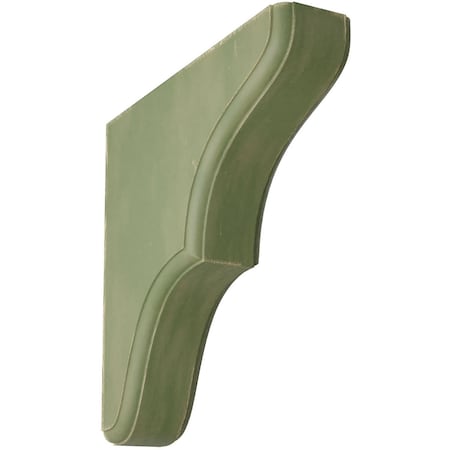 Ekena Millwork 1 3/4"W x 7 1/2"D x 7 1/2"H Stratford Wood Vintage Decor Bracket, Restoration Green BKTWD02X08X08STGR
